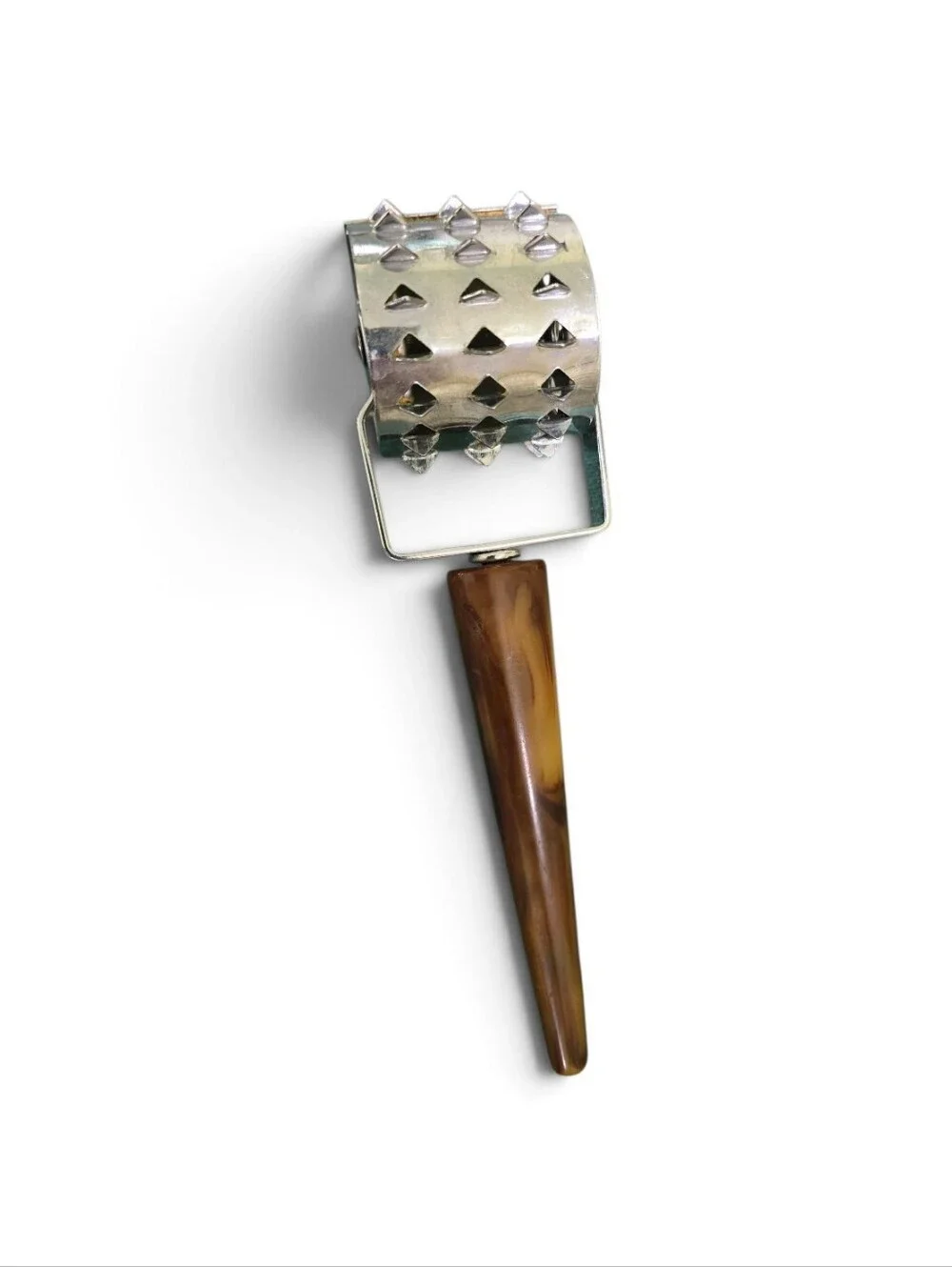 Vintage Butterscotch Bakelite Handle Roller Meat Tenderizer